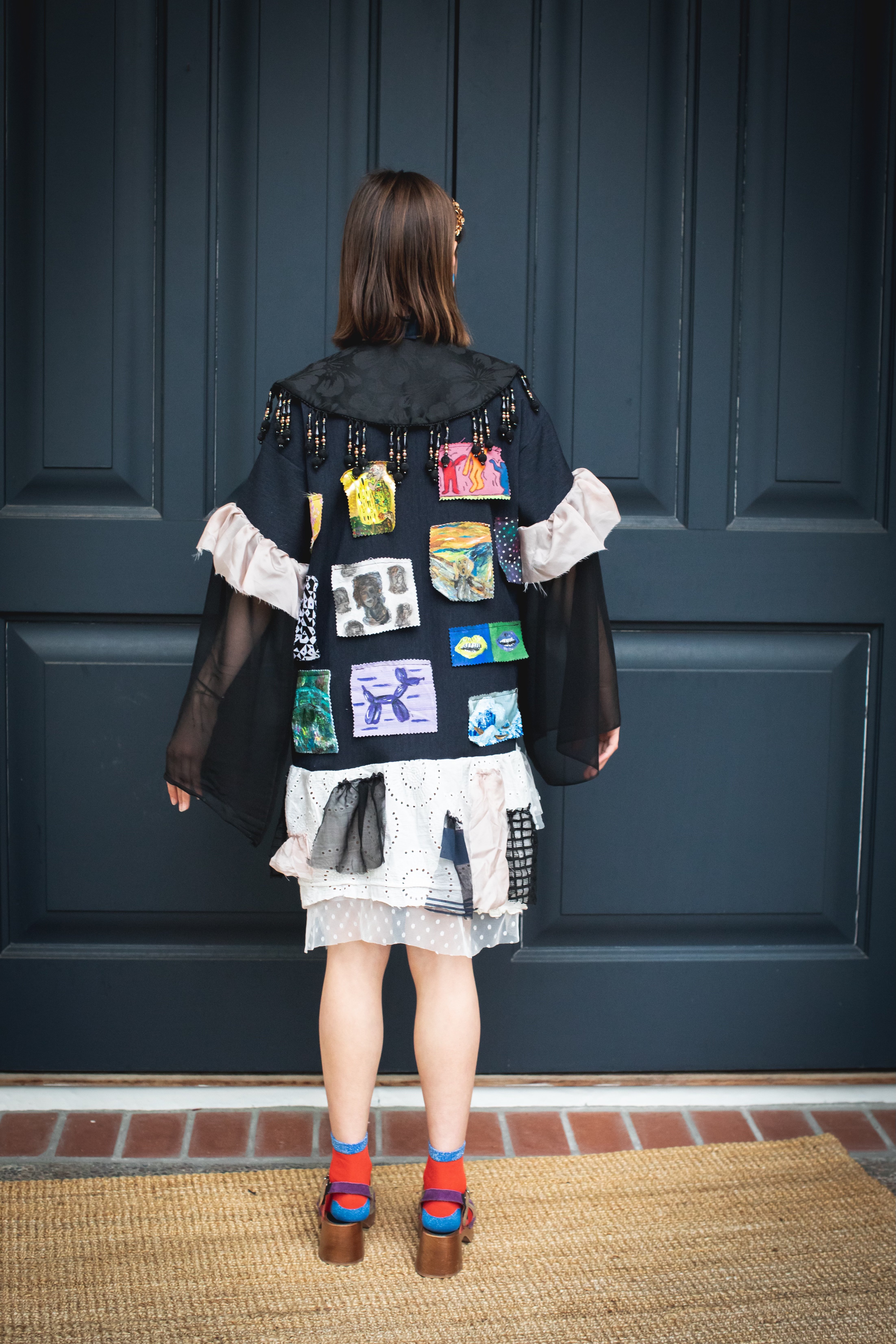 Detail of Lotta's artwork patches