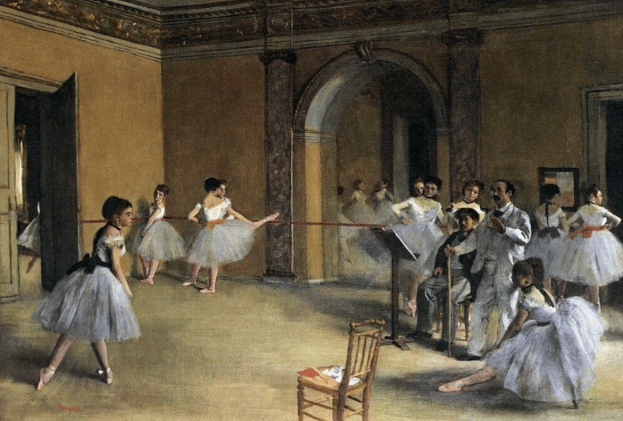 Le foyer de la danse à l'Opéra de la rue Le Peletier (Ballet studio at the Opera in rue Le Peletier), 1872 by Edgar Degas&nbsp;