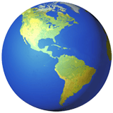 globe emoji showing the americas
