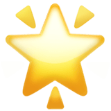 A glowing yellow star emoji with sparkles, symbolizing success, excellence, or magic.