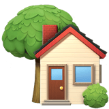 house with garden emoji