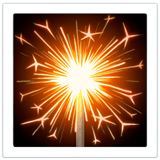 red sparkler emoji