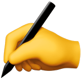 writing hand emoji